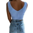 thumbnail image 3 of Julycc Women Ribbed Cami Tank Tops Casual Basic Camisole Sleeveless T-Shirt Blouse, 3 of 3