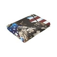 thumbnail image 4 of ZNDUO American Soldier Flag Pattern Throw Blanket, Lightweight Cozy Soft Throw Blanket for Couch, 60"x50" Throw Blankets for Bed, 4 of 8