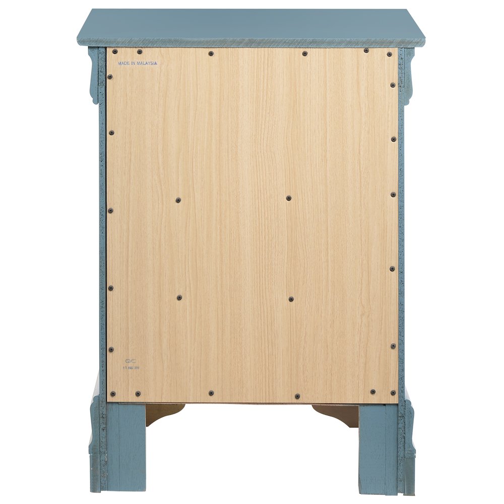 Glory Furniture Louis Phillipe Night Stand in Teal Color