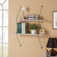 thumbnail image 3 of Danya B. WL201 Two Level Grey Shelving System with Black Wire Brackets, 3 of 5