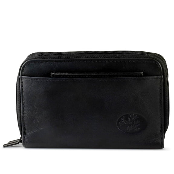 Buxton Heiress RFID Double Zip Indexer Wallet (Black)