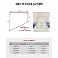 thumbnail image 6 of Purple Beige Ombre Swag Valances for Windows, Minimalist Ocean Waves Linen Rod Pocket Sheer Valances for Large Windows, Swag Toppers Light Filtering for Kitchen Living Room 2 Panels 36''x63'', 6 of 6