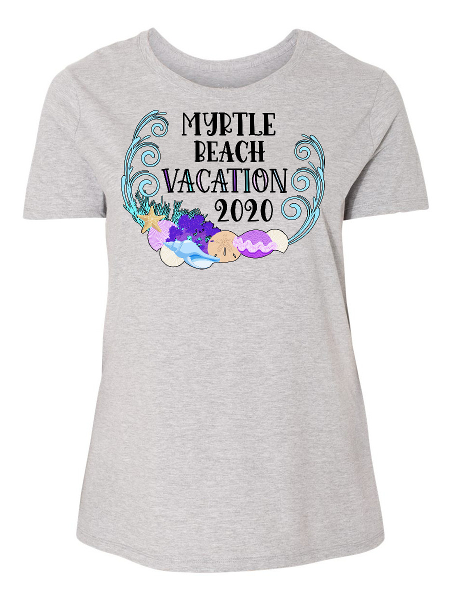 INKtastic Myrtle Beach Vacation 2020 with Shells Women's Plus Size T