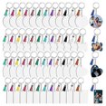 thumbnail image 1 of Matsuzay Discos circulares transparentes Llavero Llaveros Borla de cuero ligero en blanco Colgante resistente al desgaste Anillos de salto Llavero lindo Artesanía Matsuzay HA073928-00, 1 of 6