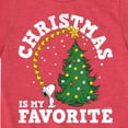 thumbnail image 3 of Peanuts - Christmas Is My Favorite  - Toddler And Youth Short Sleeve Graphic T-Shirt, 3 of 6