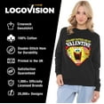 thumbnail image 5 of Spongebob Krabby Patties are my Valentine Women's Crew Sweatshirt, Black, Large, 5 of 5