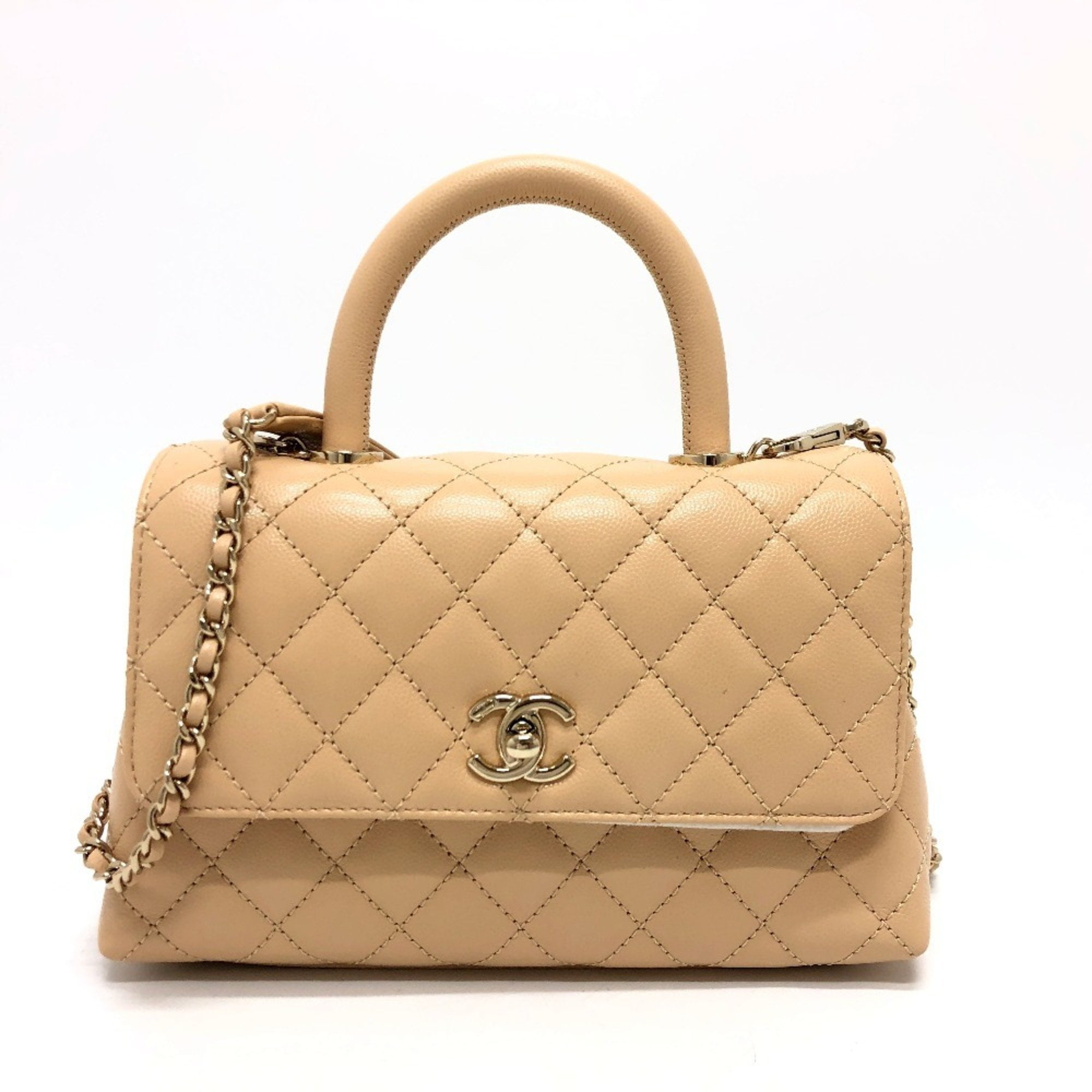 Pre-Owned CHANEL A92990 Matelasse Coco Handle XS Bag Shoulder