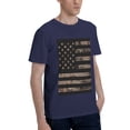 thumbnail image 2 of Bingfone American Flag With Desert Camouflage Men'S Loose Fit Short-Sleeve Pocket T-Shirt, 2 of 7