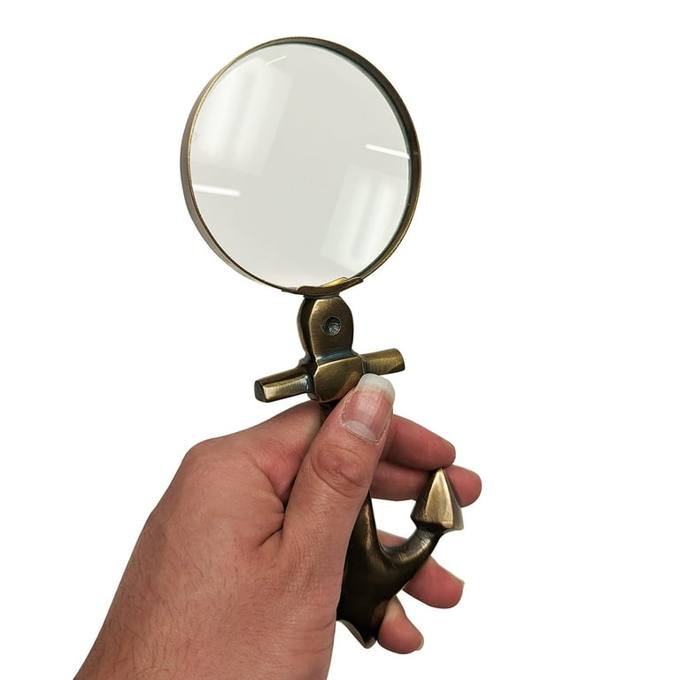 Hand Held Brass Anchor Magnifying Glass Reading Lens Magnifier Office Desk Decor Hand Held Brass Anchor Magnifying Glass Reading Lens Magnifier Office Desk Decor