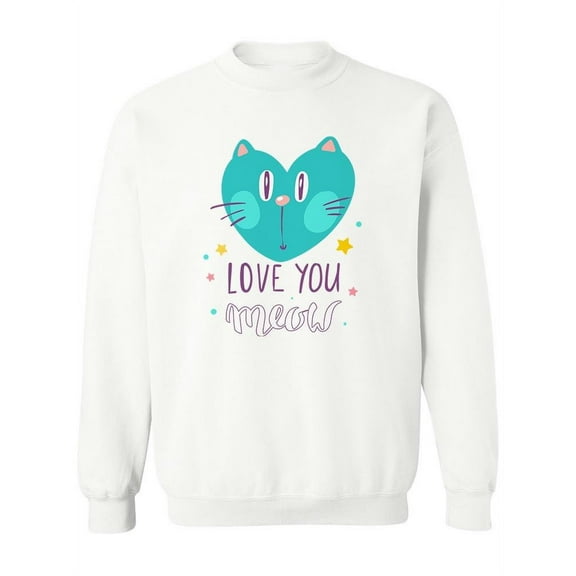 Heart Shaped Cat. Sweatshirt Women -Image by Shutterstock, Female 5X-Large