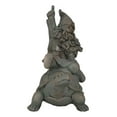 thumbnail image 4 of Adventurous Mr Gnome Sitting On Wild Rodeo Giant Tortoise Garden Figurine Decor, 4 of 9