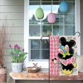 thumbnail image 5 of Welcome Easter Cartoon Mouse Bunny Decorative Garden Flag, Rabbit Ears Eggs Pink Plaid Check Yard Outside Decorations, Farmhouse Outdoor Small Home Decor Double Sided 12 x 18, 5 of 5