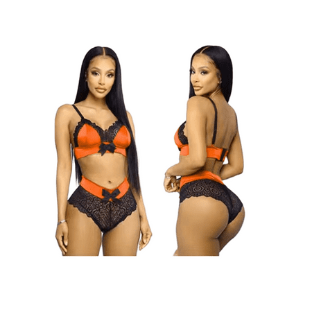 

Women s Lingerie Lace Nightwear Sleepwear See Through Bowknot Sling Bra Sexy Briefs Sets Babydoll Bra+High Waist Panty Underwear