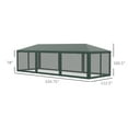 thumbnail image 3 of CoSoTower 10' X 28' Party Tent Canopy, Outdoor Event Shelter Gazebo with 8 Removable Mesh Sidewalls, Zipper Doors, Steel Frame, Green, 3 of 9