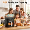 thumbnail image 6 of Suodoka 8-in-1 Air Fryer 7QT, 400°F Max, Viewing Window, Preheat & Keep Warm, Shake Reminder, Nonstick Basket, 6 of 8