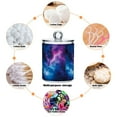 thumbnail image 6 of Yayeee 4 Pack Qtip Holder Bathroom Cotton Swab Canister with Lid Clear Dispenser Set, Galaxy Pattern, 6 of 6