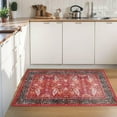 thumbnail image 2 of Wondo 2'x3' Boho Rugs for Entryway, Washable Kitchen Rugs Ultra-Thin Soft Rug, Non Slip Indoor Door Mat Stain Resistant for Bathroom Bedroom,Red, 2 of 8
