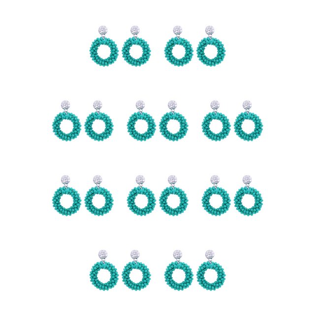Sonducket Pendientes colgantes elegantes hechos a mano para mujer, ligeros e hipoalergénicos, elegantes pendientes colgantes azul turquesa azul turquesa 10Conjunto