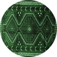 thumbnail image 1 of Ahgly Company Indoor Round Persian Emerald Green Traditional Area Rugs, 4' Round, 1 of 4