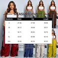 thumbnail image 2 of Women's Summer High Waist Wide Leg Pants Solid Color Pleated Drawstring Waist Casual Loose Trousers with Pockets, 2XL, 2 of 4