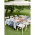 thumbnail image 4 of Outdoor Tablecloth with Umbrella Hole for Patio/Picnic/Party, Blue Starfish Coastal Waterproof Table Cloth Rectangle Table Cover Washable, Nautical Shell Coral Botanical Summer Ocean (52"x 70"), 4 of 8