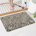 thumbnail image 4 of Black and Tan Leopard Print Bathroom Rugs Mat,Non Slip Microfiber Bathroom Rug,Rubber Backing,Soft Bathroom Mats for Bathroom Floor,Tub and Shower,17x27in(43x68cm), 4 of 5