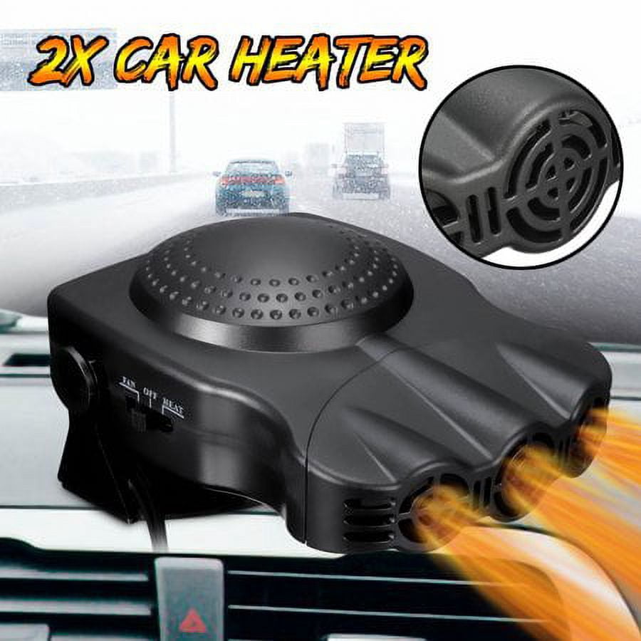 Viworld Portable Car Cooler, Auto Electronic Air Conditioner Fan Fast Cooling 12V 150W Car Heater, Plug Adjustable Thermostat in Cigarette Lighter, 2 in 1 Heating/Natural Wind Function