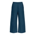 thumbnail image 6 of Hurxie Women’s Hiking Cargo Pants – Lightweight Wide Leg Outdoor Pants with Pockets, High Waisted Drawstring Streetwear Navy,2XL, 6 of 7