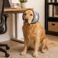 thumbnail image 3 of Calming Soundproof Pet Ear Muffs, Anxiety Relief Noise Cancelling Headband for Dogs & Cats, Stress Relief Wrap for Thunder, Fireworks, Loud Events,Gray，M., 3 of 5