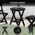 thumbnail image 4 of SSyao HDPE Outdoor Folding Dining Table, 24.5 Inch Round Portable Patio Table, All-Weather Bistro Table for Garden, Balcony, Deck, Porch, or Backyard, Black, 4 of 9