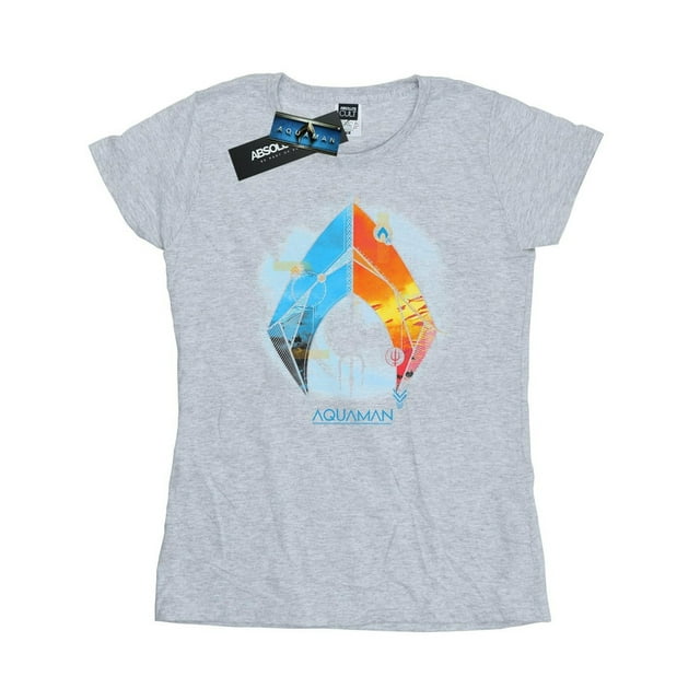 DC Comics T-Shirt en Coton avec Logo Tropical pour Femme