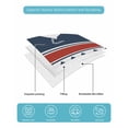 thumbnail image 5 of Quilts Twin Size, Navy Blue Anchor Soft Comforter Bedding Set for Bed, Nautical Ocean Retro Striped Geometric Lightweight Quilted Bedspread with Pillow Cover(2 Pieces) for All Season, 68x86 Inch, 5 of 6