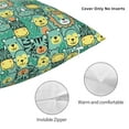 thumbnail image 3 of Yiaed Animals with Leaf Print Pillow Covers Super Soft Decorative Square Throw Pillow Covers Case Cushion Covers for Sofa Couch Bedroom Car Decor（No pillow core）-26"x26", 3 of 7