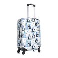 thumbnail image 3 of Daiia Playful Penguins and Snowmen Luggage Cover, Thickened Washable Travel Luggage Covers, Elastic Unique Baggage Covers for 18-20 inch Luggage-Small, 3 of 9