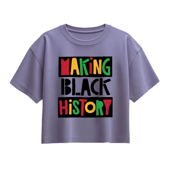 Instant Message - Making Black History - Youth Girls Boxy T-Shirt