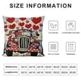 thumbnail image 5 of Shangniulu Valentines Day Pillow Covers Red Black Buffalo Plaid Love Heart Truck Decor Valentines Day Throw Pillows Decorative Cushion Cases Valentine Decorations White, 5 of 5