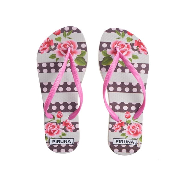 Piruna Women's Flip Flop Sandal Intense Roses Flower