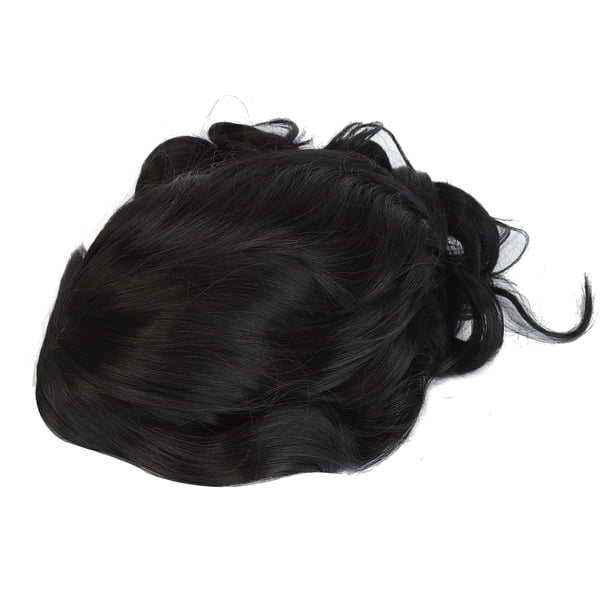Peluca Negra De Onda Larga, Accesorios De Disfraz, Peluca Larga Negra Sintética, Forro Transpirable Multifuncional, Ligero Para Halloween
