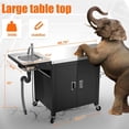 thumbnail image 2 of Îlot de Cuisine Extérieur avec Évier, Bac à Glace, Armoire de Rangement de 100 Gallons et Roues Verrouillables, Table de Préparation en Acier Inoxydable pour BBQ, Cuisson et Grillades en Plein Air, 2 of 6