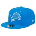 thumbnail image 3 of Men's New Era Blue Detroit Lions Main Side Patch 59FIFTY Fitted Hat, 3 of 6