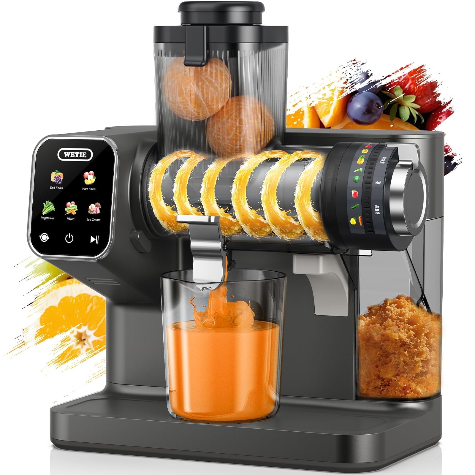 Kuvings Power Cold Juice Machine - Whole Slow Juicer, Silver