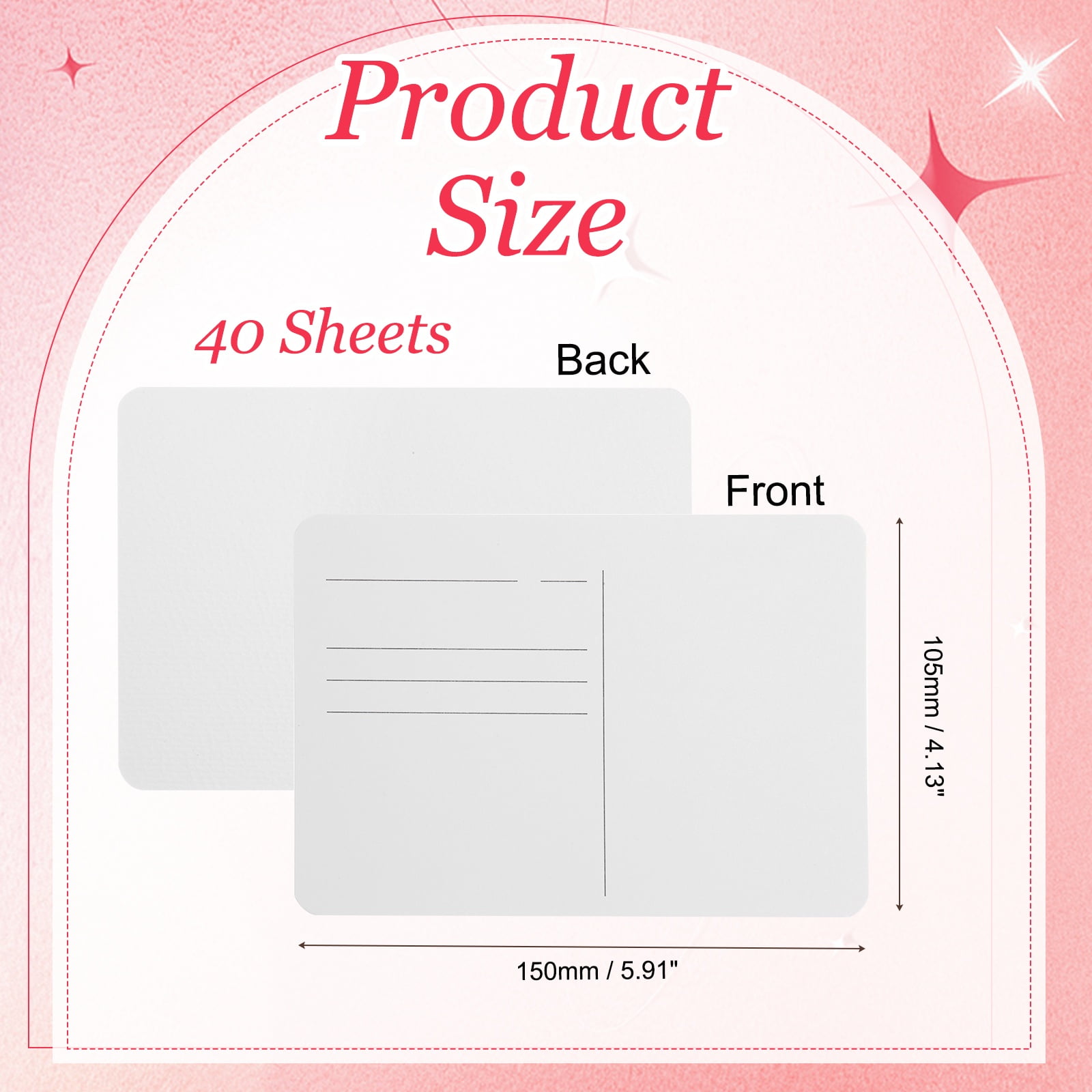 Uxcell 40 Sheets Watercolor Postcards, 100% Cotton 4x6 Inch Watercolor Paper with White Tin Box Blank Postcards Rough for Mailing Painting Invitations Greeting Cards(140lb/300gsm)