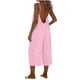 thumbnail image 3 of TaTaai Women's Summer Evening Jumpsuit Sleeveless Adjustable Straps Low Back Design Cropped Wide Leg 7/8 Length with Pockets Casual One Piece for Special Occasions Gift, 3 of 6