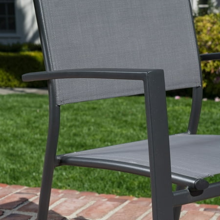 Hanover Naples 11 Pcs Aluminum Outdoor Dining Set, Gray