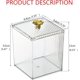thumbnail image 4 of Qtip acrylic holder, excluding other items, cotton swab holder, bathroom jars with lids, apothecary jar dispenser for cotton ball, cotton swab, round cotton swabs, dental floss, 4 of 5