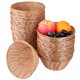 thumbnail image 1 of Cestas de pan tejidas redondas de plástico de 7.1 pulgadas para frutas aperitivos verduras cestas pequeñas para servir cestas de almacenamiento de ali, 1 of 5