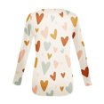 thumbnail image 5 of Qertyioot Cadeau de Saint-Valentin pour Femmes, Imprimé Décontracté, Manches Longues, Col Rond, 5 of 5