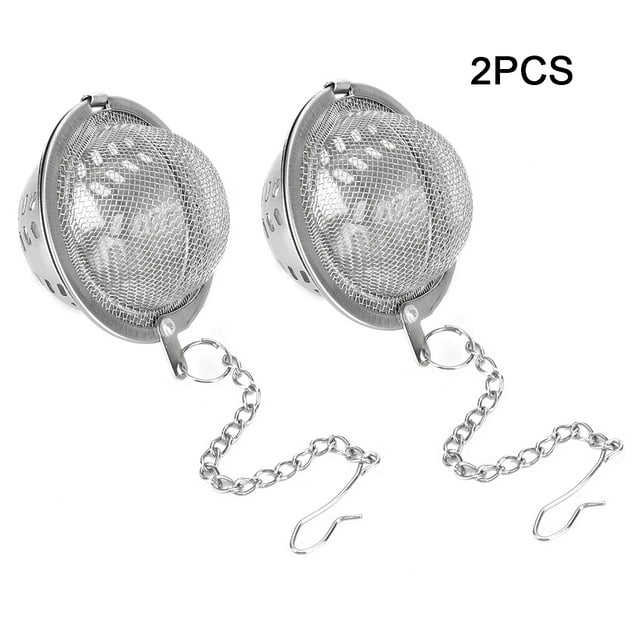 2 Piece Stainless Steel Tea Balls Mesh Tea Strainer Tea Spacer Diffuser Reusable Tea Ball Infuser Strainer Kitchen Accessories.