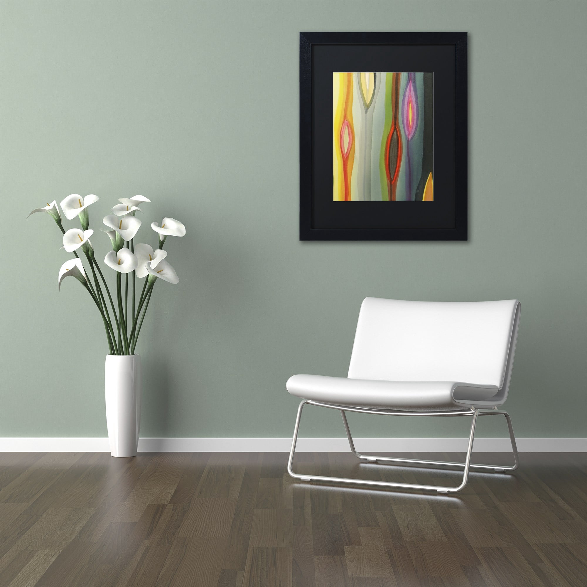 Trademark Fine Art "Hiatus II" Canvas Art by Sylvie Demers, Black Matte, Black Frame
