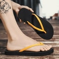 thumbnail image 5 of CPNG Men Slim Flip Flops Shower Slip-on Shoes Flat PU Strap Sandals for Bathroom Summer Beach Pool Ultra Lightweight Comfortable Basic Thongs Rubber Soft Slide, 5 of 9
